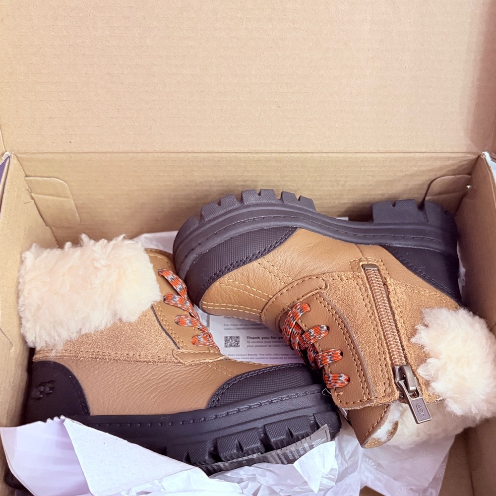 UGG Tan and Black Winter Boots